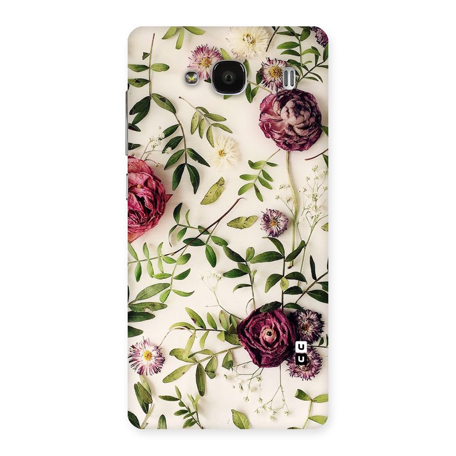 Vintage Rust Floral Back Case for Redmi 2 Prime