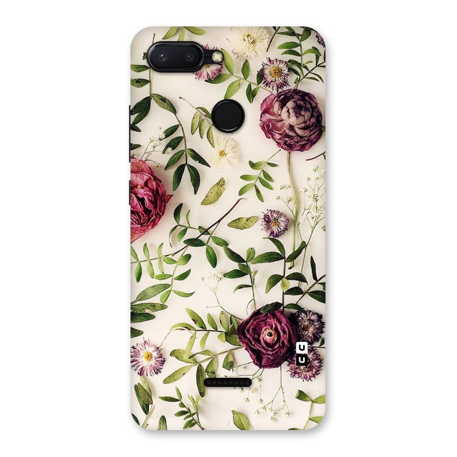 Vintage Rust Floral Back Case for Redmi 6