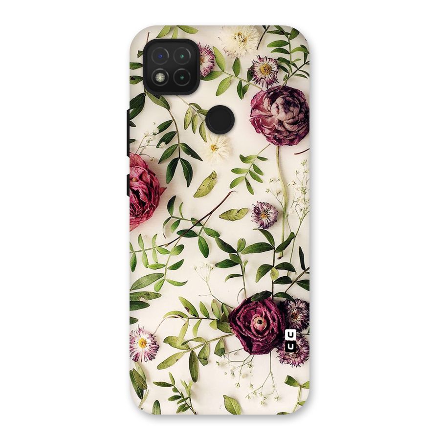 Vintage Rust Floral Back Case for Redmi 9C