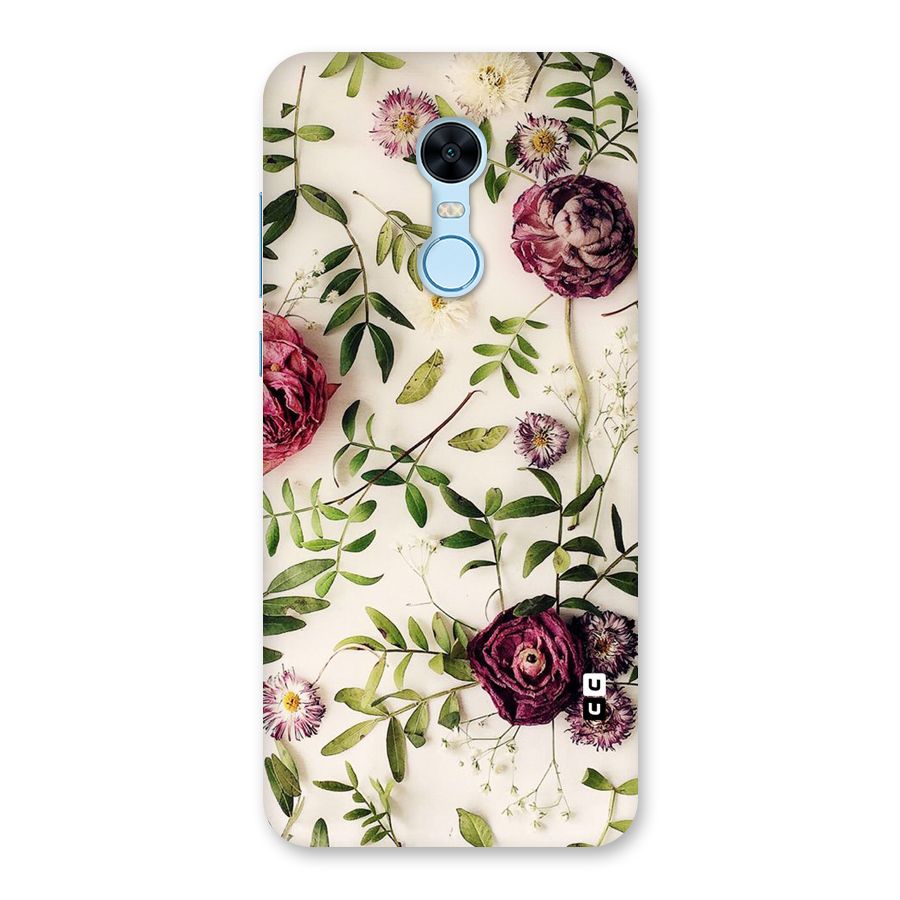 Vintage Rust Floral Back Case for Redmi Note 5