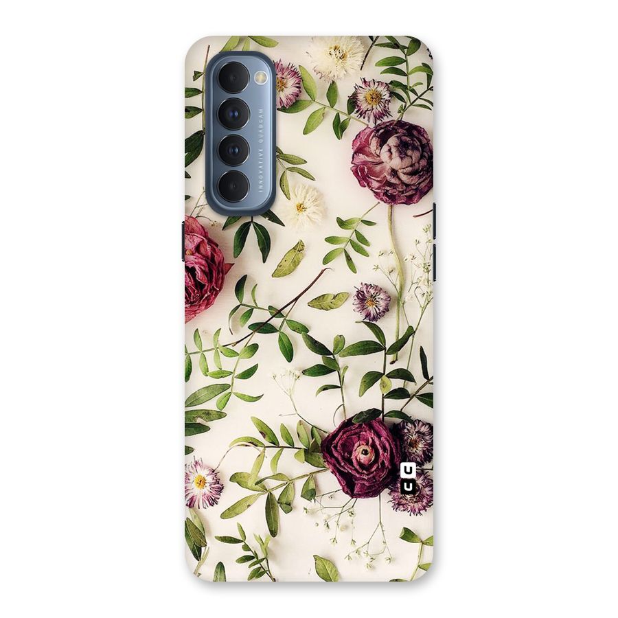 Vintage Rust Floral Back Case for Reno4 Pro