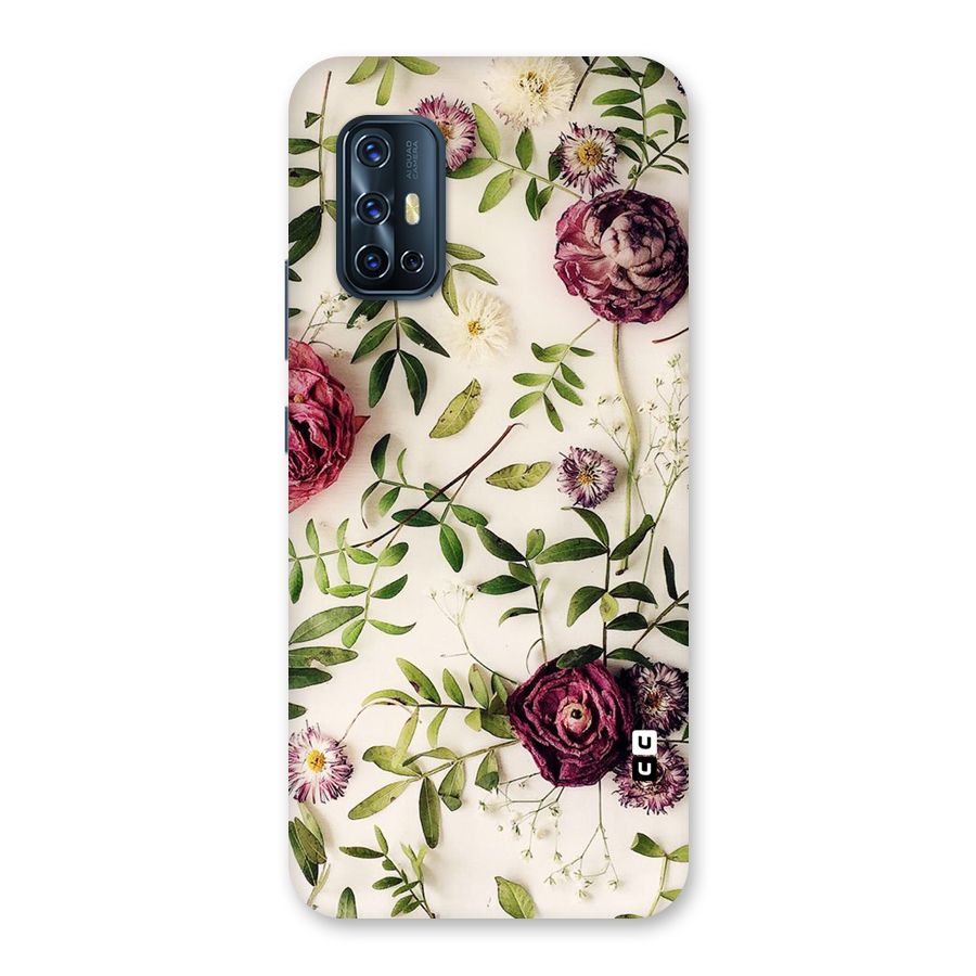 Vintage Rust Floral Back Case for Vivo V17