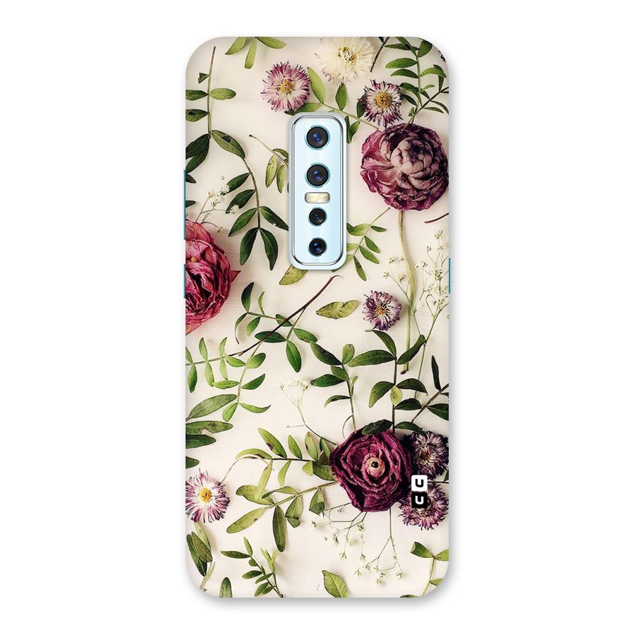 Vintage Rust Floral Back Case for Vivo V17 Pro