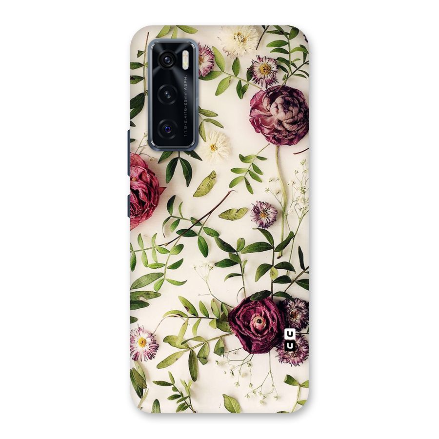 Vintage Rust Floral Back Case for Vivo V20 SE