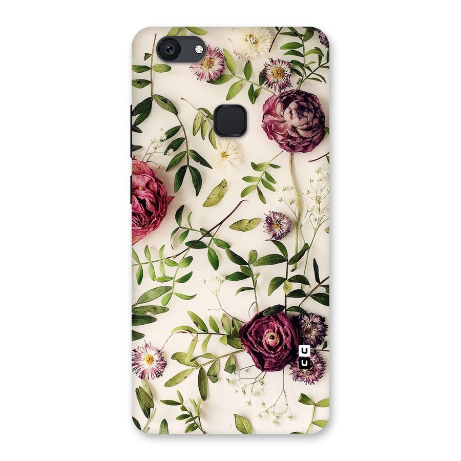 Vintage Rust Floral Back Case for Vivo V7 Plus