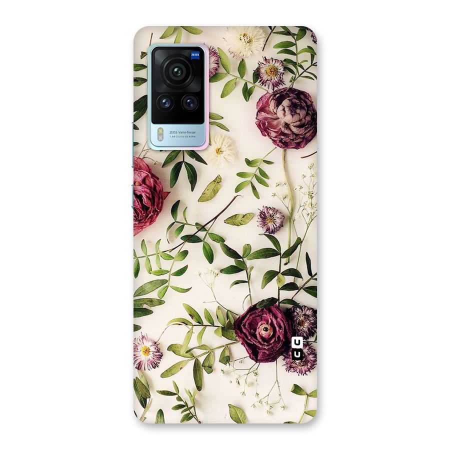 Vintage Rust Floral Back Case for Vivo X60 Pro