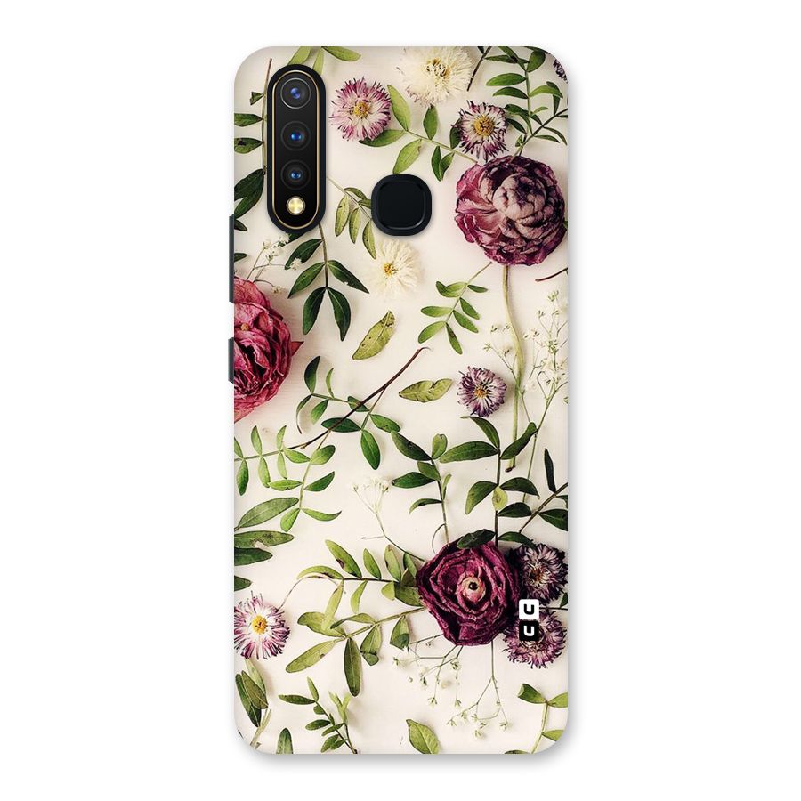 Vintage Rust Floral Back Case for Vivo Y19