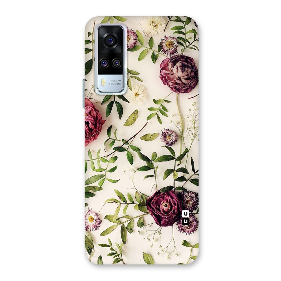 Vintage Rust Floral Back Case for Vivo Y31