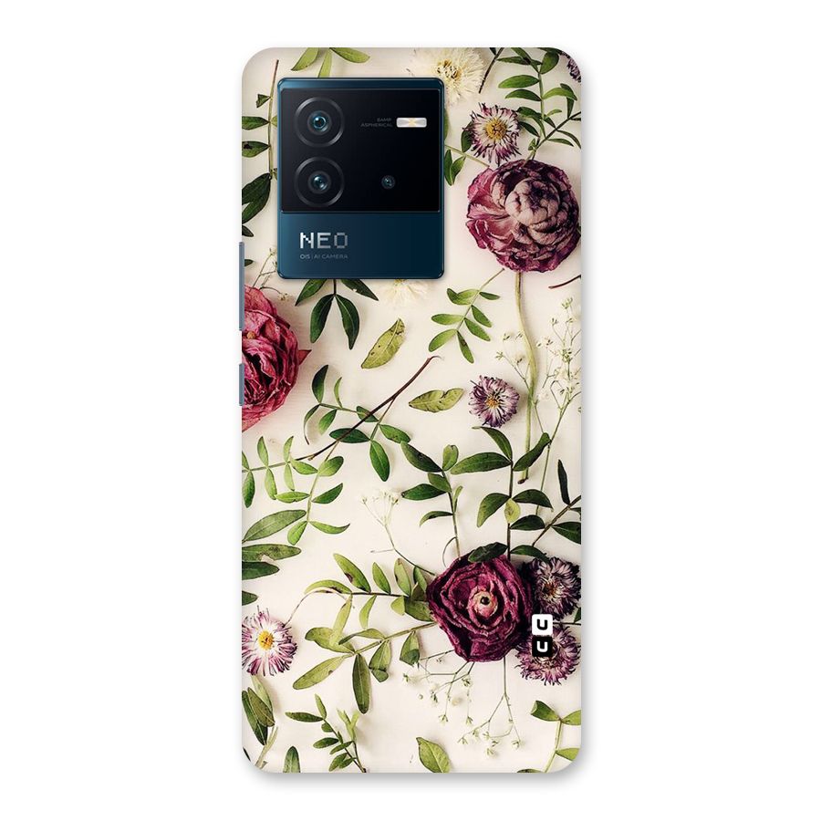 Vintage Rust Floral Back Case for Vivo iQOO Neo 6 5G
