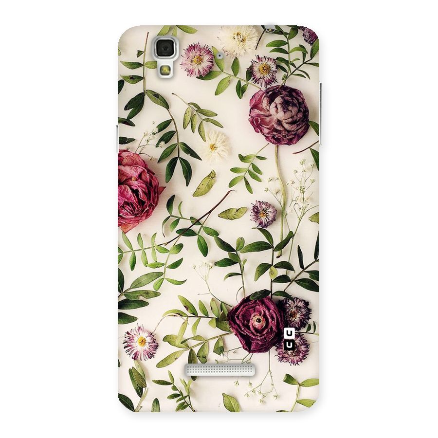 Vintage Rust Floral Back Case for Yu Yureka