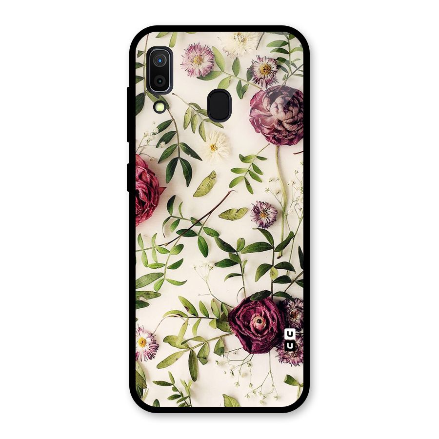 Vintage Rust Floral Glass Back Case for Galaxy A30
