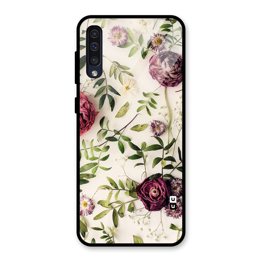 Vintage Rust Floral Glass Back Case for Galaxy A30s