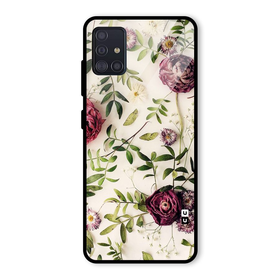 Vintage Rust Floral Glass Back Case for Galaxy A51