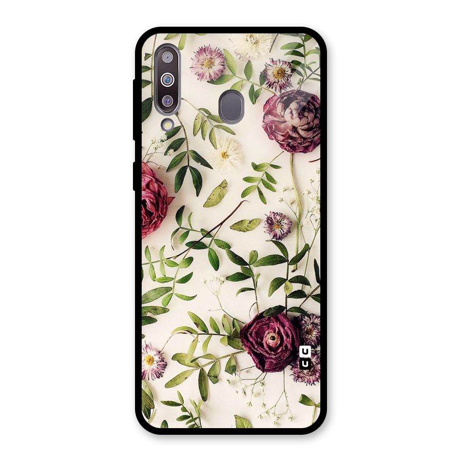 Vintage Rust Floral Glass Back Case for Galaxy M30