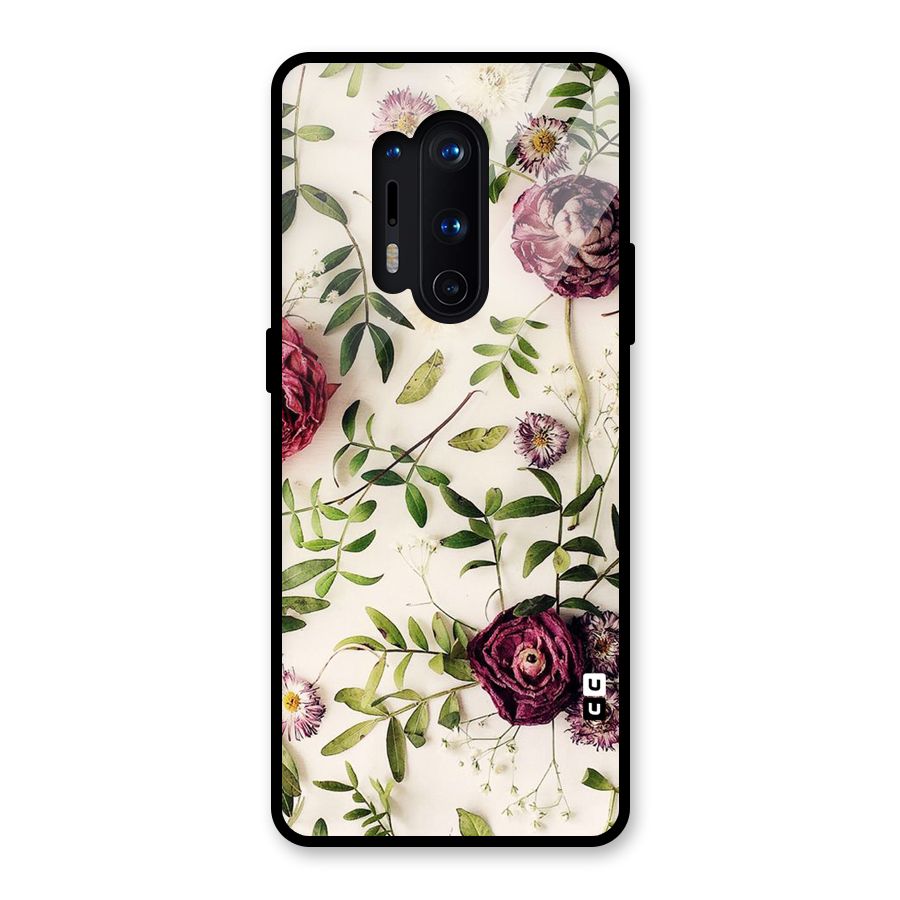 Vintage Rust Floral Glass Back Case for OnePlus 8 Pro