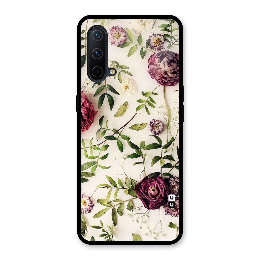 Vintage Rust Floral Glass Back Case for OnePlus Nord CE 5G