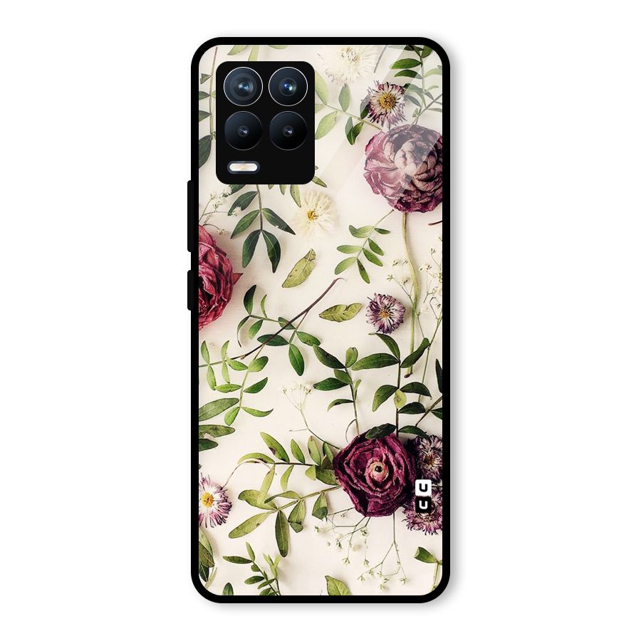 Vintage Rust Floral Glass Back Case for Realme 8 Pro