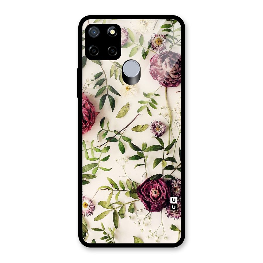 Vintage Rust Floral Glass Back Case for Realme C12