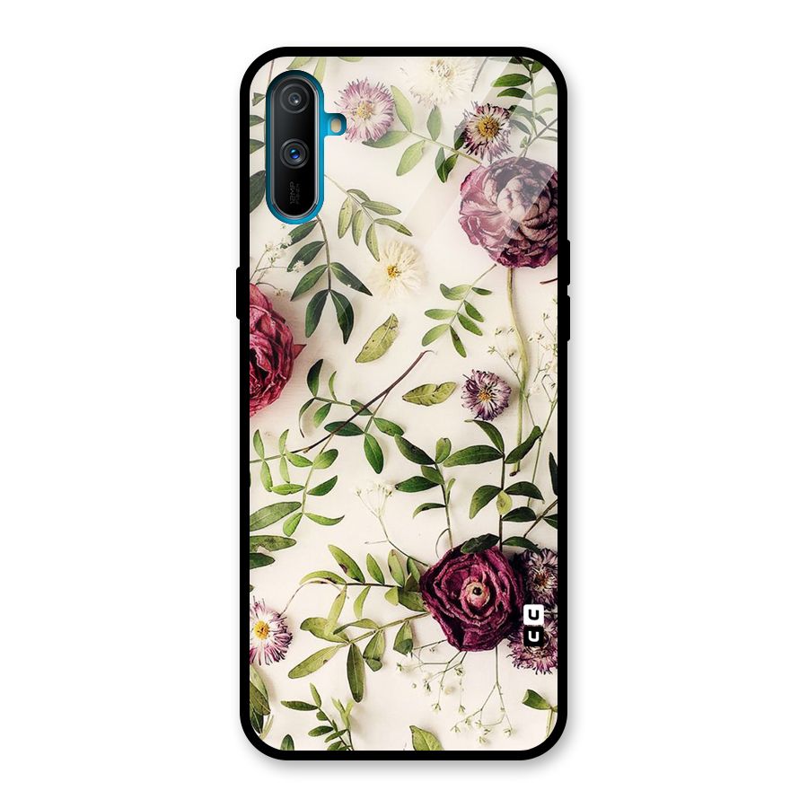 Vintage Rust Floral Glass Back Case for Realme C3