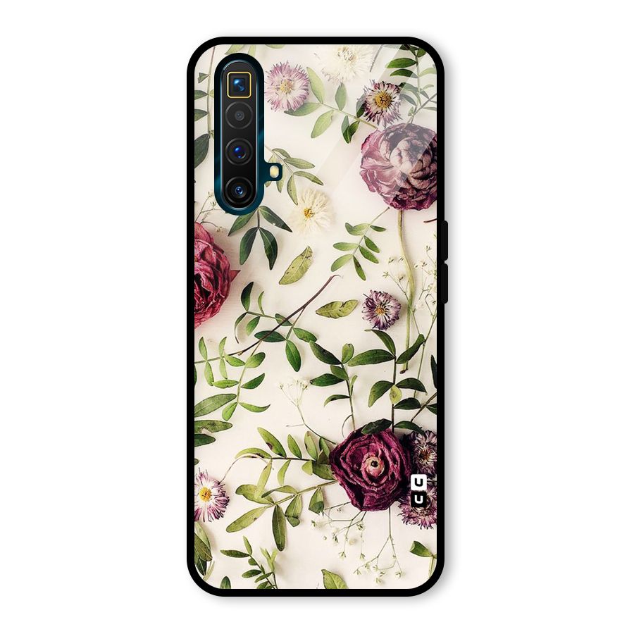 Vintage Rust Floral Glass Back Case for Realme X3 SuperZoom