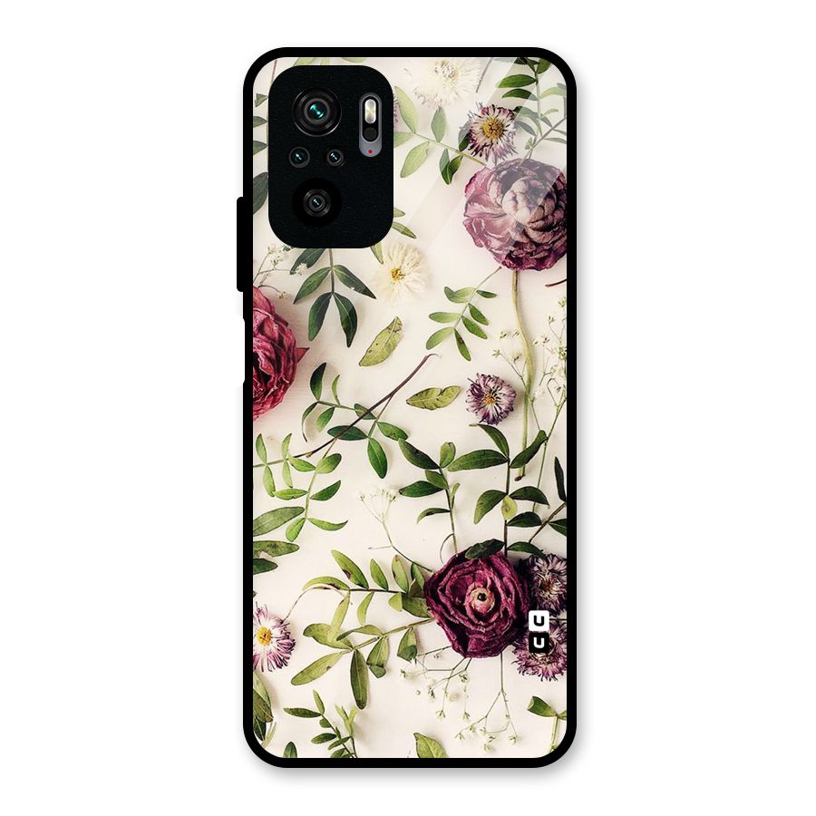 Vintage Rust Floral Glass Back Case for Redmi Note 10S