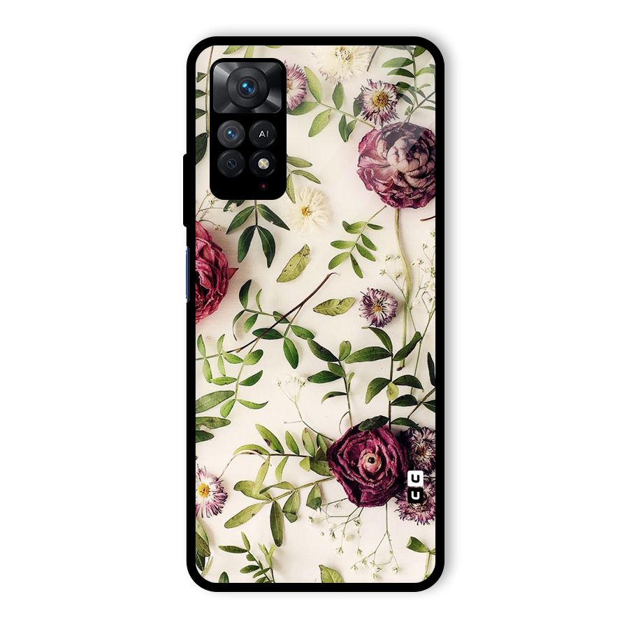 Vintage Rust Floral Glass Back Case for Redmi Note 11 Pro Plus 5G
