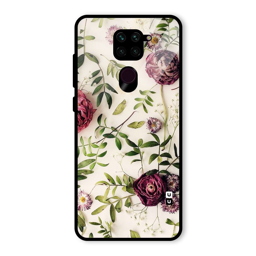 Vintage Rust Floral Glass Back Case for Redmi Note 9