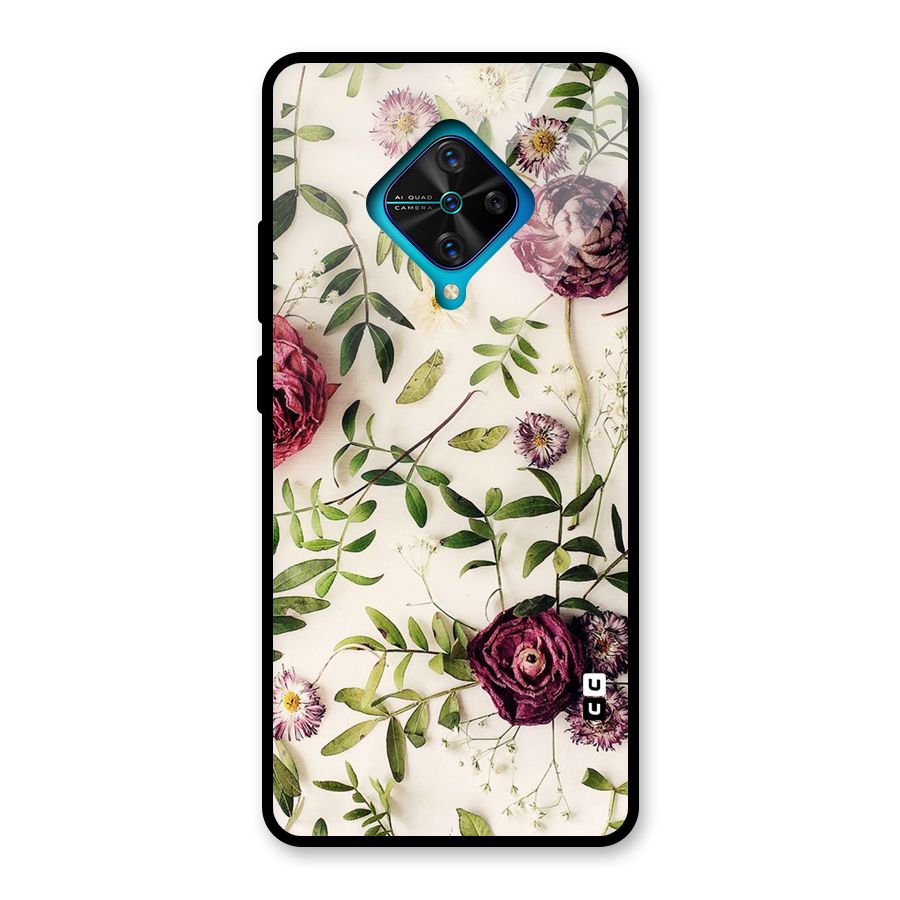 Vintage Rust Floral Glass Back Case for Vivo S1 Pro