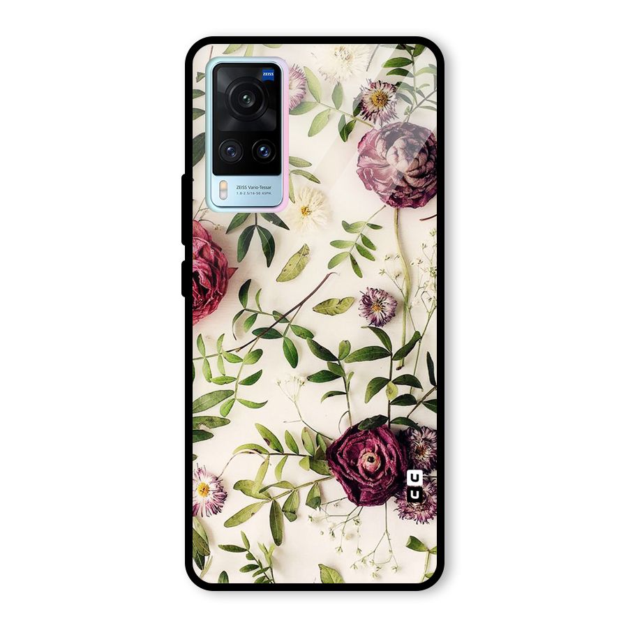 Vintage Rust Floral Glass Back Case for Vivo X60