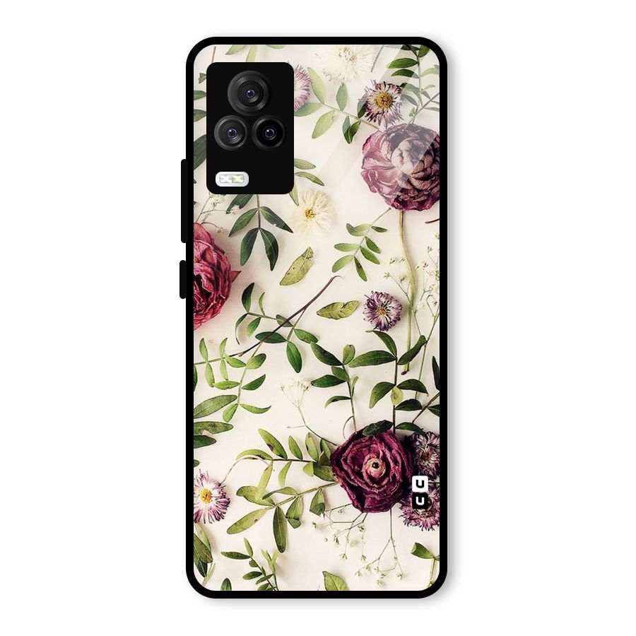 Vintage Rust Floral Glass Back Case for Vivo iQOO 7 Legend 5G