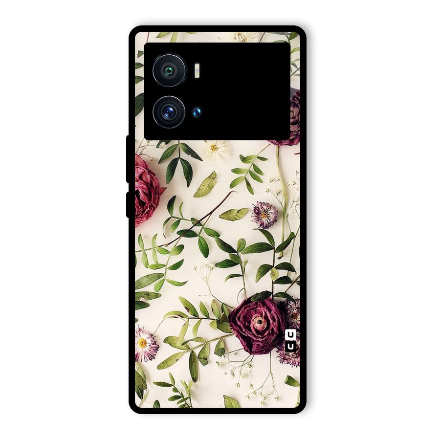 Vintage Rust Floral Glass Back Case for Vivo iQOO 9 Pro
