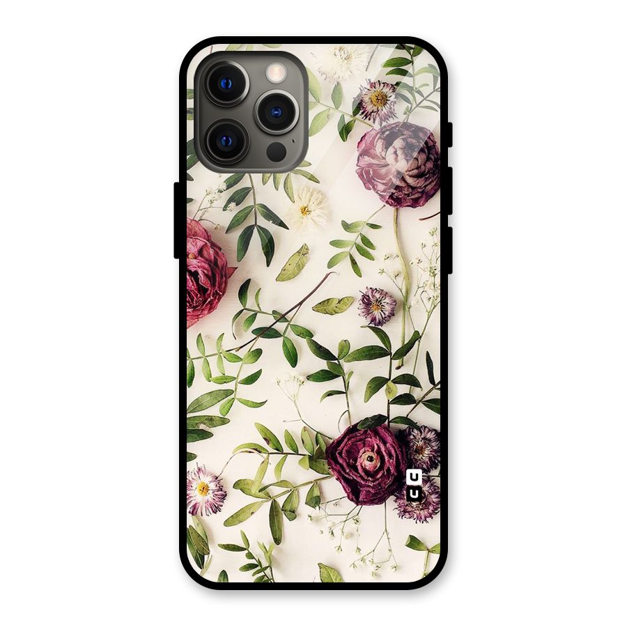 Vintage Rust Floral Glass Back Case for iPhone 12 Pro Max