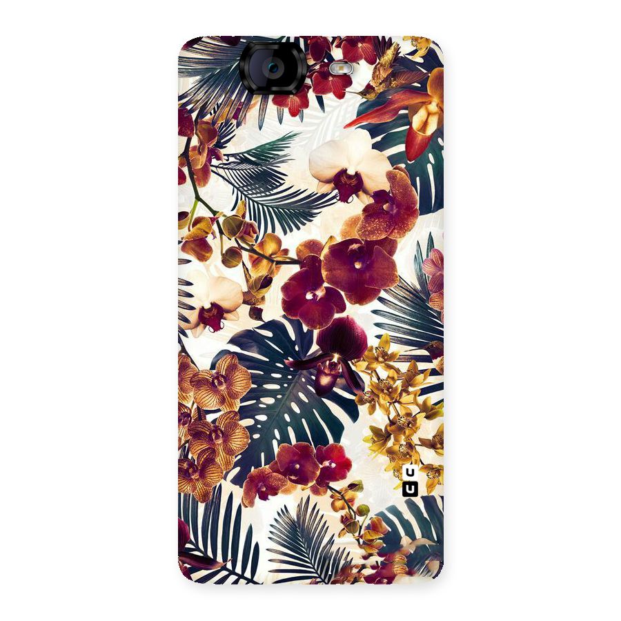 Vintage Rustic Flowers Back Case for Canvas Knight A350