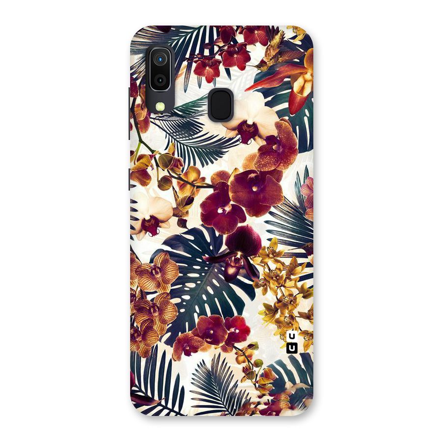 Vintage Rustic Flowers Back Case for Galaxy A20