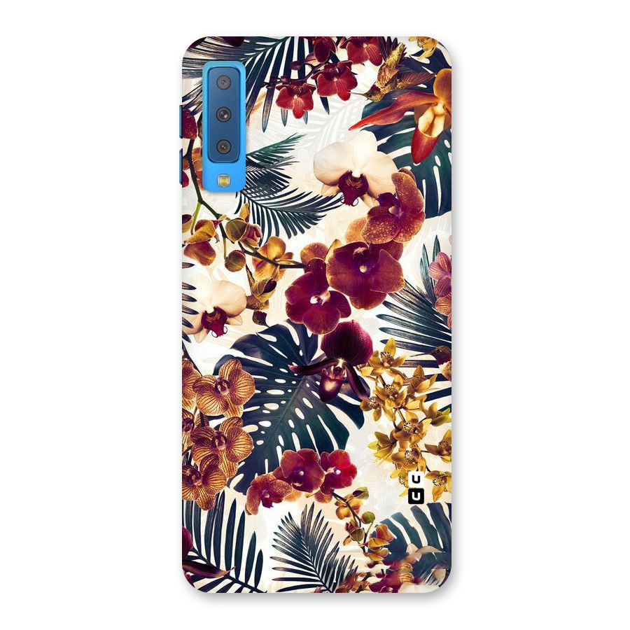 Vintage Rustic Flowers Back Case for Galaxy A7 (2018)