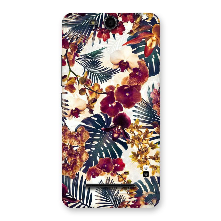 Vintage Rustic Flowers Back Case for Micromax Canvas Juice 3 Q392