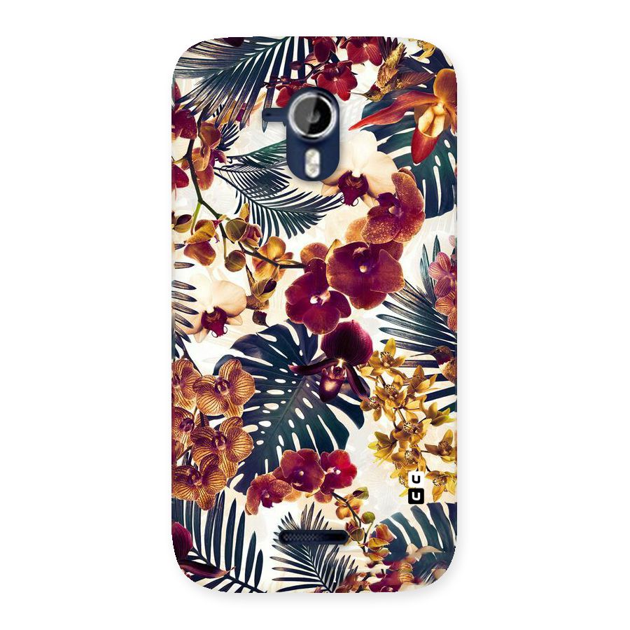 Vintage Rustic Flowers Back Case for Micromax Canvas Magnus A117