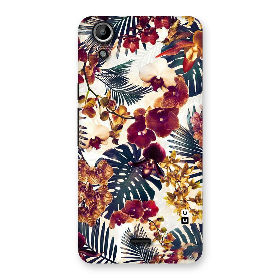 Vintage Rustic Flowers Back Case for Micromax Canvas Selfie Lens Q345