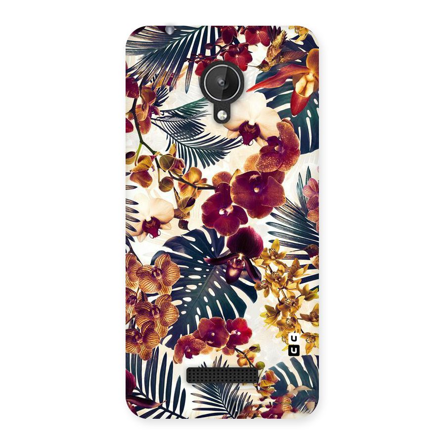 Vintage Rustic Flowers Back Case for Micromax Canvas Spark Q380