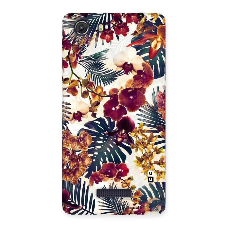 Vintage Rustic Flowers Back Case for Micromax Unite 3