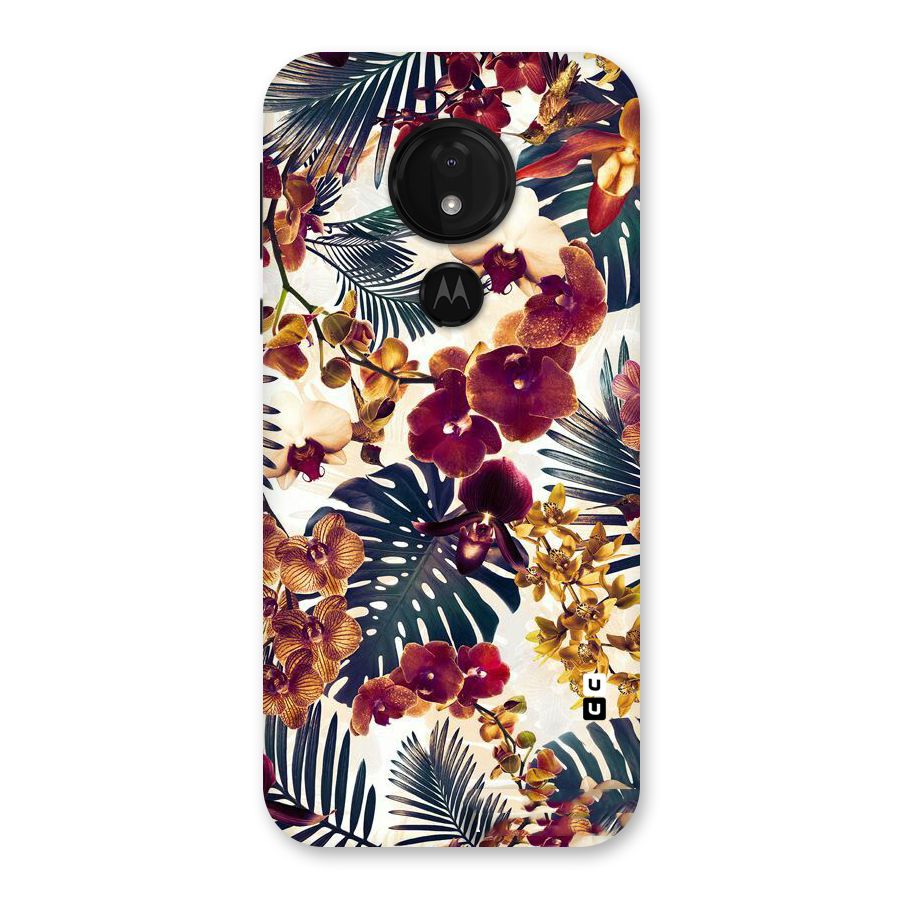 Vintage Rustic Flowers Back Case for Moto G7 Power