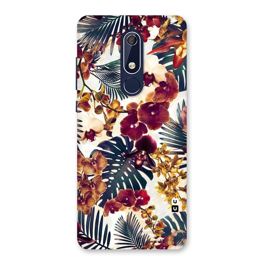 Vintage Rustic Flowers Back Case for Nokia 5.1