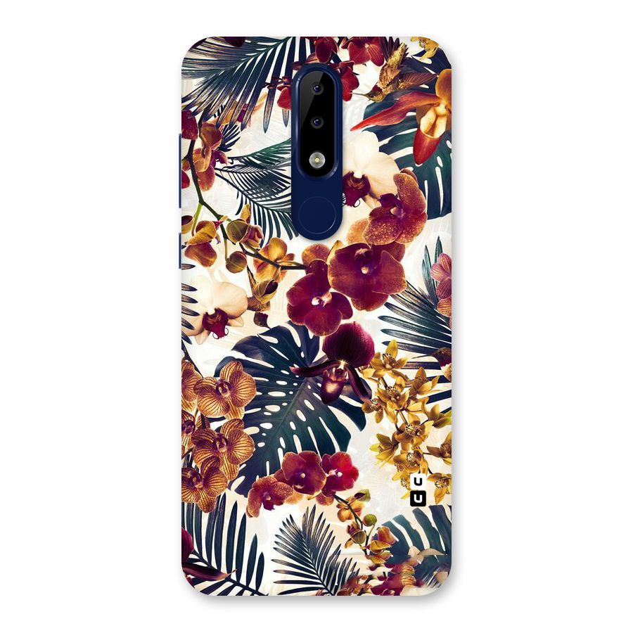 Vintage Rustic Flowers Back Case for Nokia 5.1 Plus