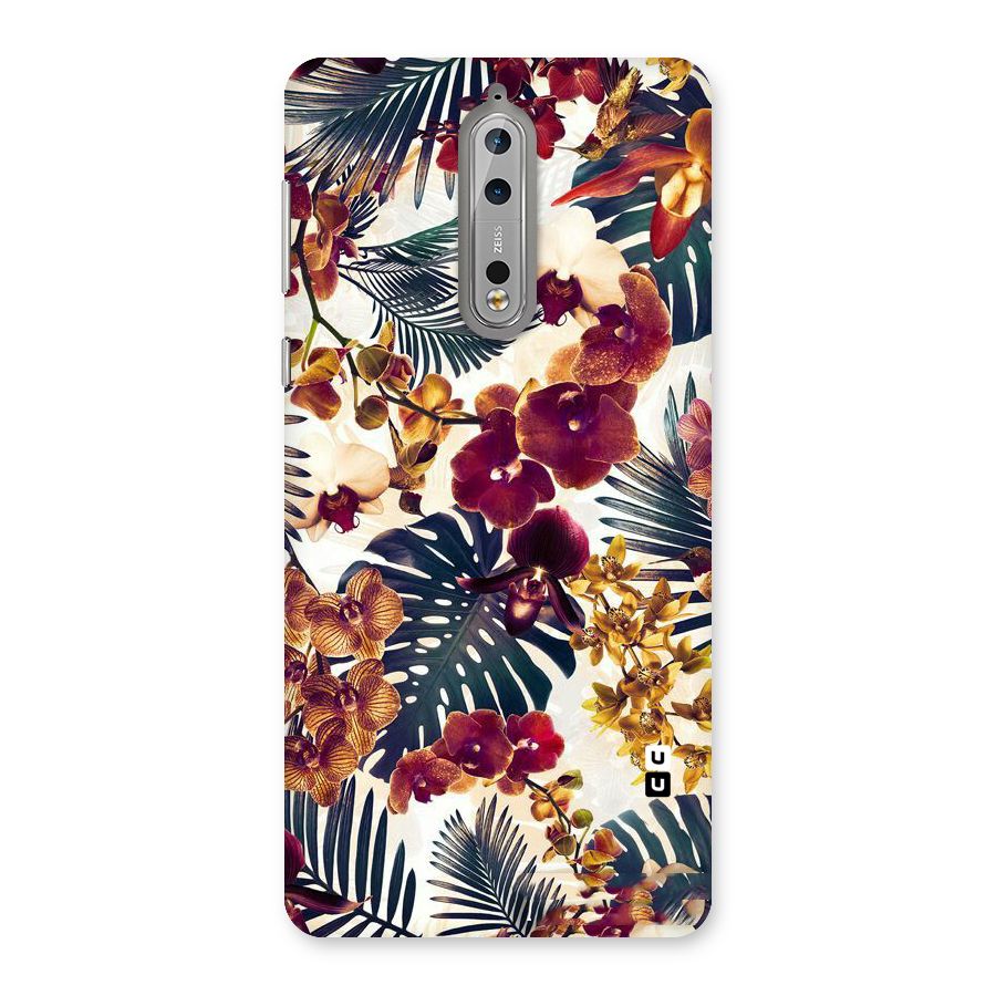Vintage Rustic Flowers Back Case for Nokia 8
