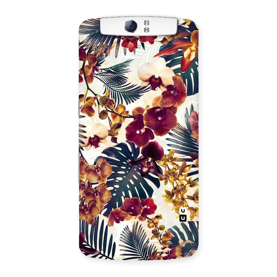 Vintage Rustic Flowers Back Case for Oppo N1