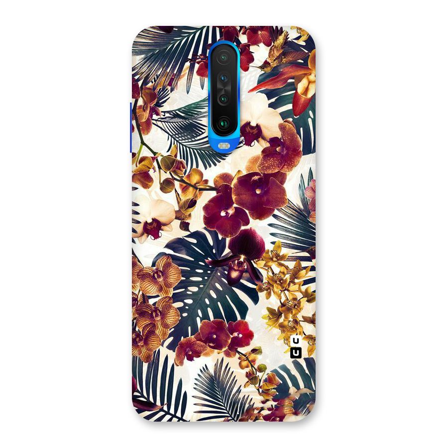 Vintage Rustic Flowers Back Case for Poco X2