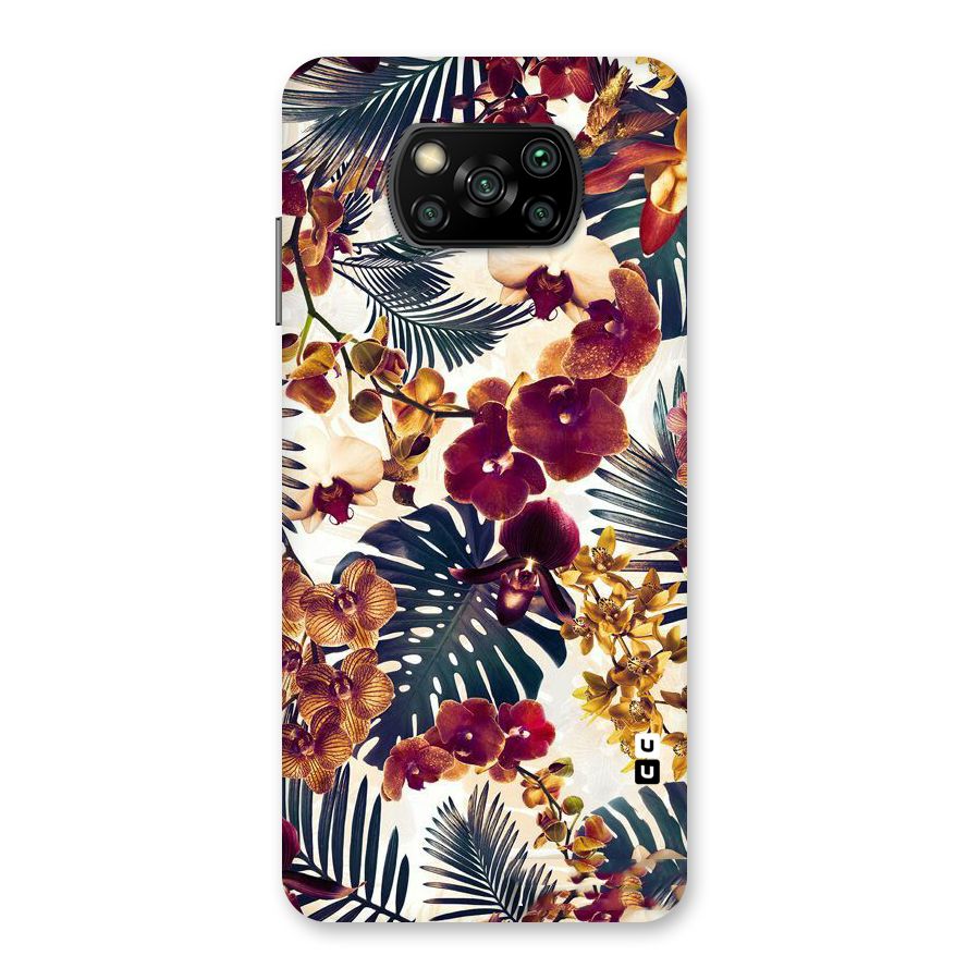 Vintage Rustic Flowers Back Case for Poco X3