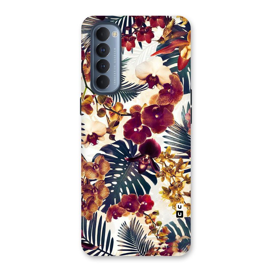Vintage Rustic Flowers Back Case for Reno4 Pro