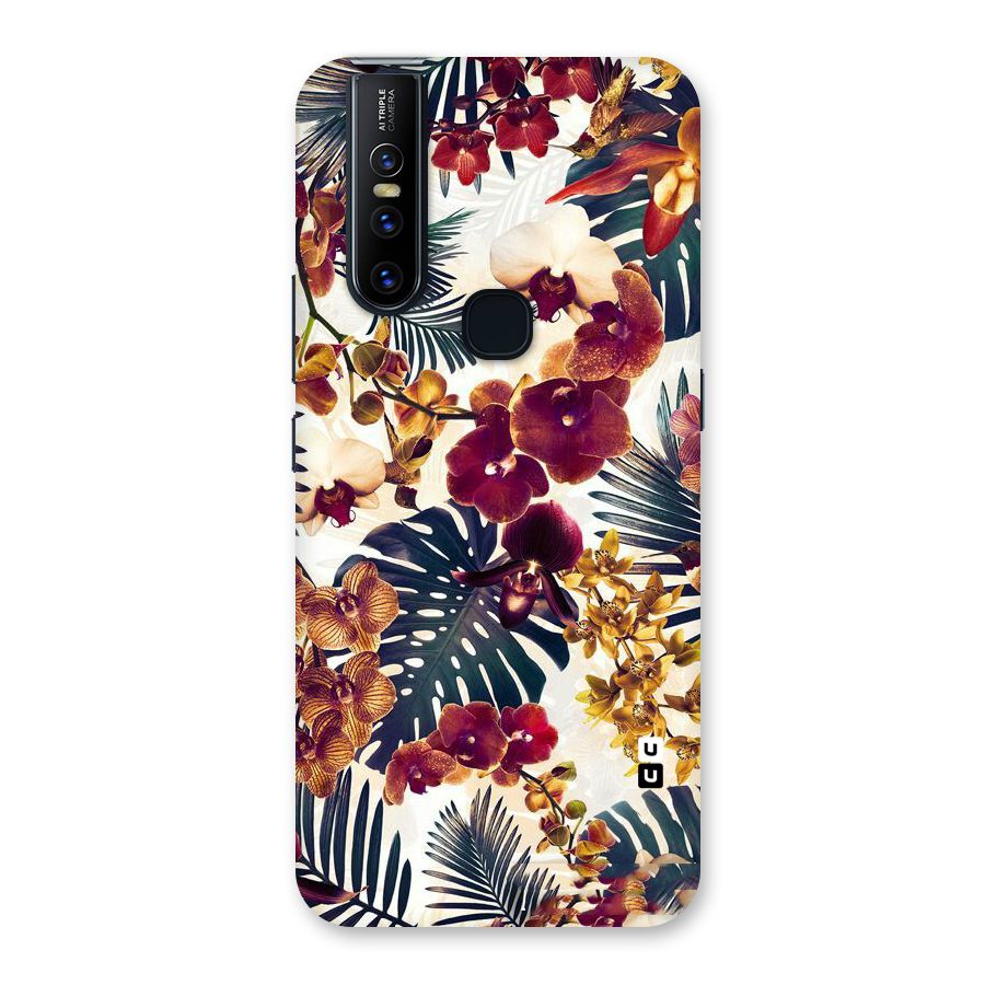 Vintage Rustic Flowers Back Case for Vivo V15