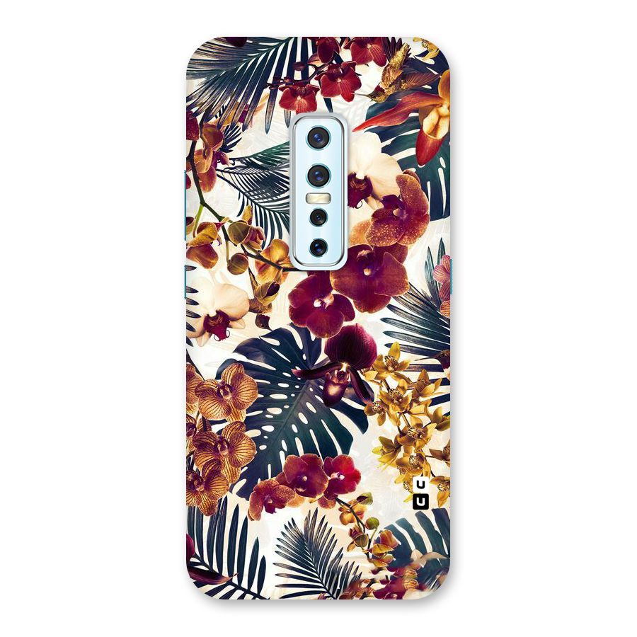 Vintage Rustic Flowers Back Case for Vivo V17 Pro